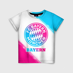 Футболка детская Bayern neon gradient style, цвет: 3D-принт