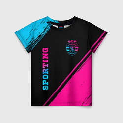 Детская футболка Sporting - neon gradient вертикально