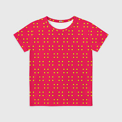 Футболка детская Паттерн желтые точки, цвет: 3D-принт