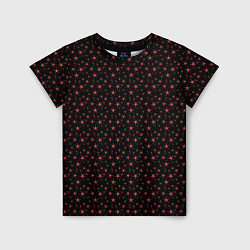 Детская футболка Чёрный с розовыми звёздочками