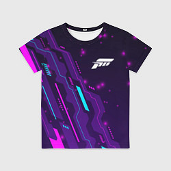 Футболка детская Forza Horizon neon gaming, цвет: 3D-принт