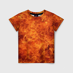 Детская футболка Пламя 8бит текстура