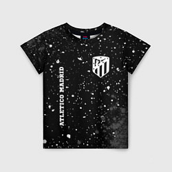 Футболка детская Atletico Madrid sport на темном фоне вертикально, цвет: 3D-принт