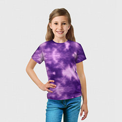 Футболка детская Фиолетовый тайдай, цвет: 3D-принт — фото 2