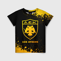 Футболка детская AEK Athens - gold gradient, цвет: 3D-принт