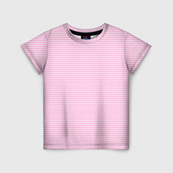 Детская футболка Светлый розовый в белую полоску