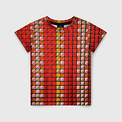 Детская футболка Красные плитки