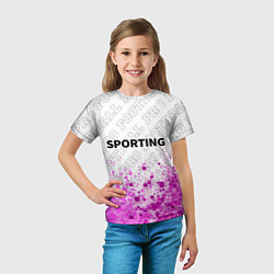 Футболка детская Sporting pro football посередине, цвет: 3D-принт — фото 2