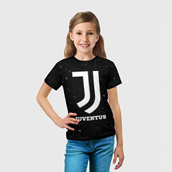 Футболка детская Juventus sport на темном фоне, цвет: 3D-принт — фото 2