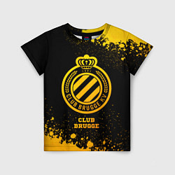 Футболка детская Club Brugge - gold gradient, цвет: 3D-принт