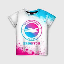 Футболка детская Brighton neon gradient style, цвет: 3D-принт