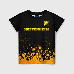 Футболка детская Hoffenheim - gold gradient посередине, цвет: 3D-принт