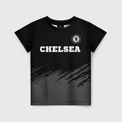 Детская футболка Chelsea sport на темном фоне посередине