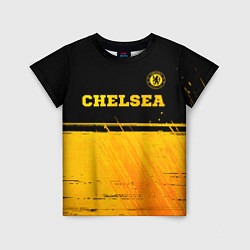 Детская футболка Chelsea - gold gradient посередине