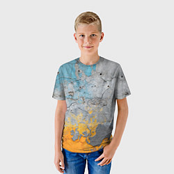 Футболка детская Бетонная стена с краской, цвет: 3D-принт — фото 2