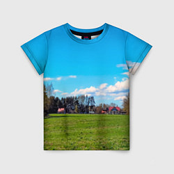 Детская футболка Пригородный пейзаж