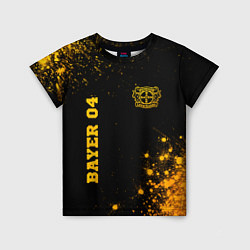 Детская футболка Bayer 04 - gold gradient вертикально