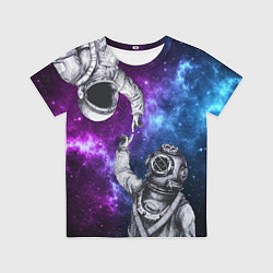 Футболка детская Сотворение космонавт и водолаз, цвет: 3D-принт