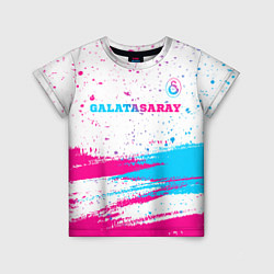 Детская футболка Galatasaray neon gradient style посередине