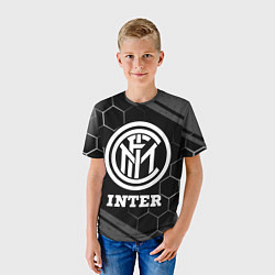 Футболка детская Inter sport на темном фоне, цвет: 3D-принт — фото 2