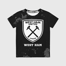 Футболка детская West Ham sport на темном фоне, цвет: 3D-принт
