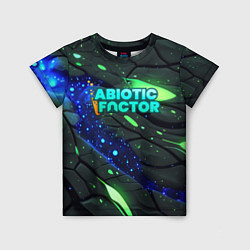 Футболка детская Abiotic Factor logo bright neon, цвет: 3D-принт