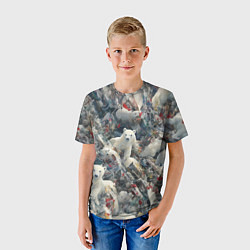 Футболка детская Найди всех медвежат - паттерн, цвет: 3D-принт — фото 2