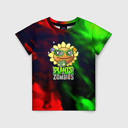 Футболка детская Plants vs zombies огненный градиент, цвет: 3D-принт