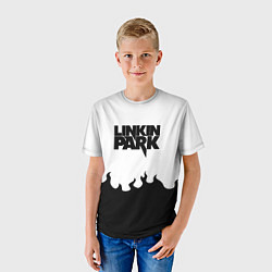 Футболка детская Linkin park rock fire, цвет: 3D-принт — фото 2