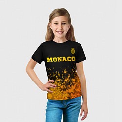 Футболка детская Monaco - gold gradient посередине, цвет: 3D-принт — фото 2