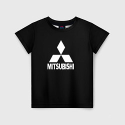 Футболка детская Mitsubishi logo white, цвет: 3D-принт