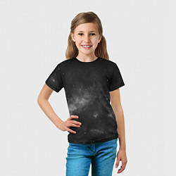 Футболка детская Монохромный космос, цвет: 3D-принт — фото 2