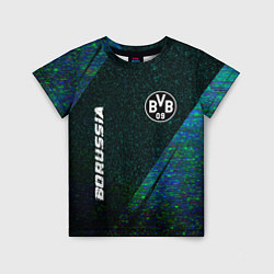 Детская футболка Borussia glitch blue