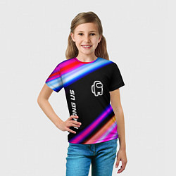 Футболка детская Among Us speed game lights, цвет: 3D-принт — фото 2