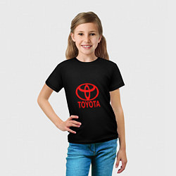 Футболка детская Toyota red logo, цвет: 3D-принт — фото 2