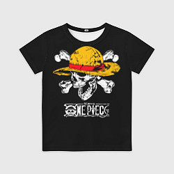 Футболка детская One piece - череп и кости, цвет: 3D-принт