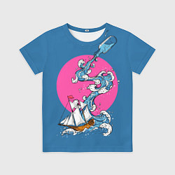 Футболка детская Море льётся из бутылки, цвет: 3D-принт