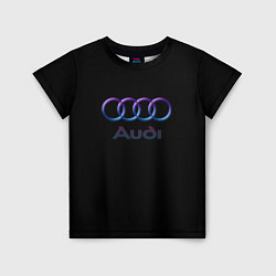 Футболка детская Audi neon logo, цвет: 3D-принт