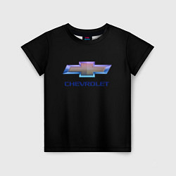 Футболка детская Chevrolet logo neon, цвет: 3D-принт