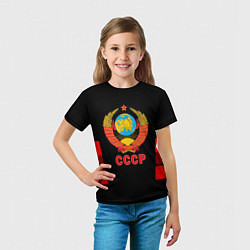 Футболка детская СССР геометрия красный, цвет: 3D-принт — фото 2