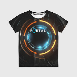 Футболка детская Portal логотип игры, цвет: 3D-принт