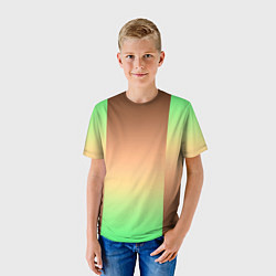 Футболка детская Фисташковый комбинированный градиент, цвет: 3D-принт — фото 2