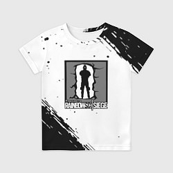 Футболка детская Rainbow six текстура лого шутер, цвет: 3D-принт