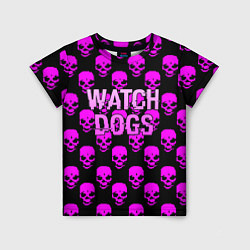 Футболка детская Watch dogs neon skull, цвет: 3D-принт