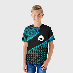 Футболка детская Jeep electro hexagon, цвет: 3D-принт — фото 2
