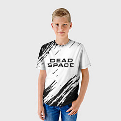 Футболка детская Dead space чёрные краски, цвет: 3D-принт — фото 2