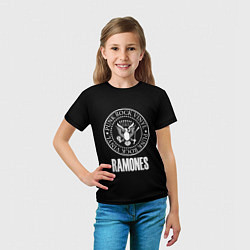 Футболка детская Ramones rock logo, цвет: 3D-принт — фото 2