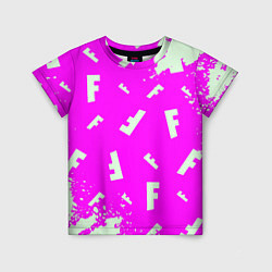 Детская футболка Fortnite pattern pink