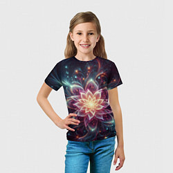 Футболка детская Красочный цветок из фрактала, цвет: 3D-принт — фото 2