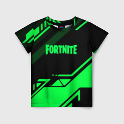 Детская футболка Fortnite geometry green